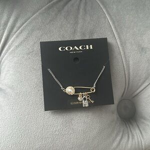 Coach Clothes Pin Silver and Gold Two Tone Bracelet NWT